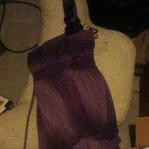 Glamorous Purple One-Shoulder Dress